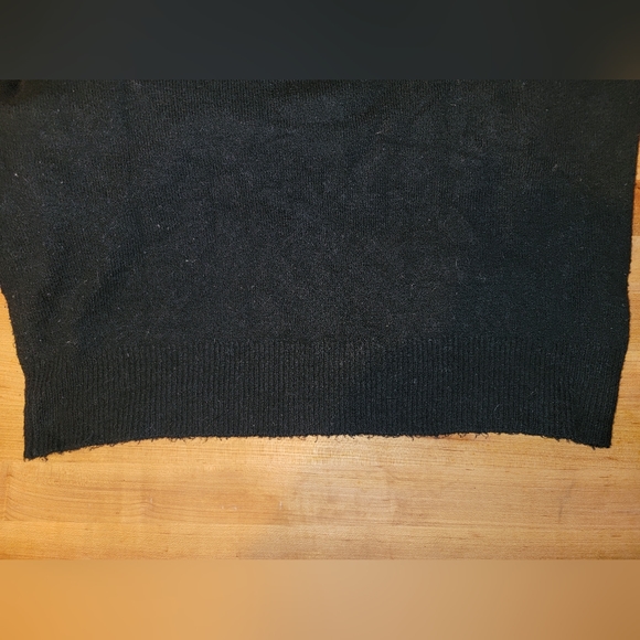 14th & Union Womens Crew Neck Balloon Sleeve Sweater Drop Banded Knit Cotton, S - Picture 8 of 9